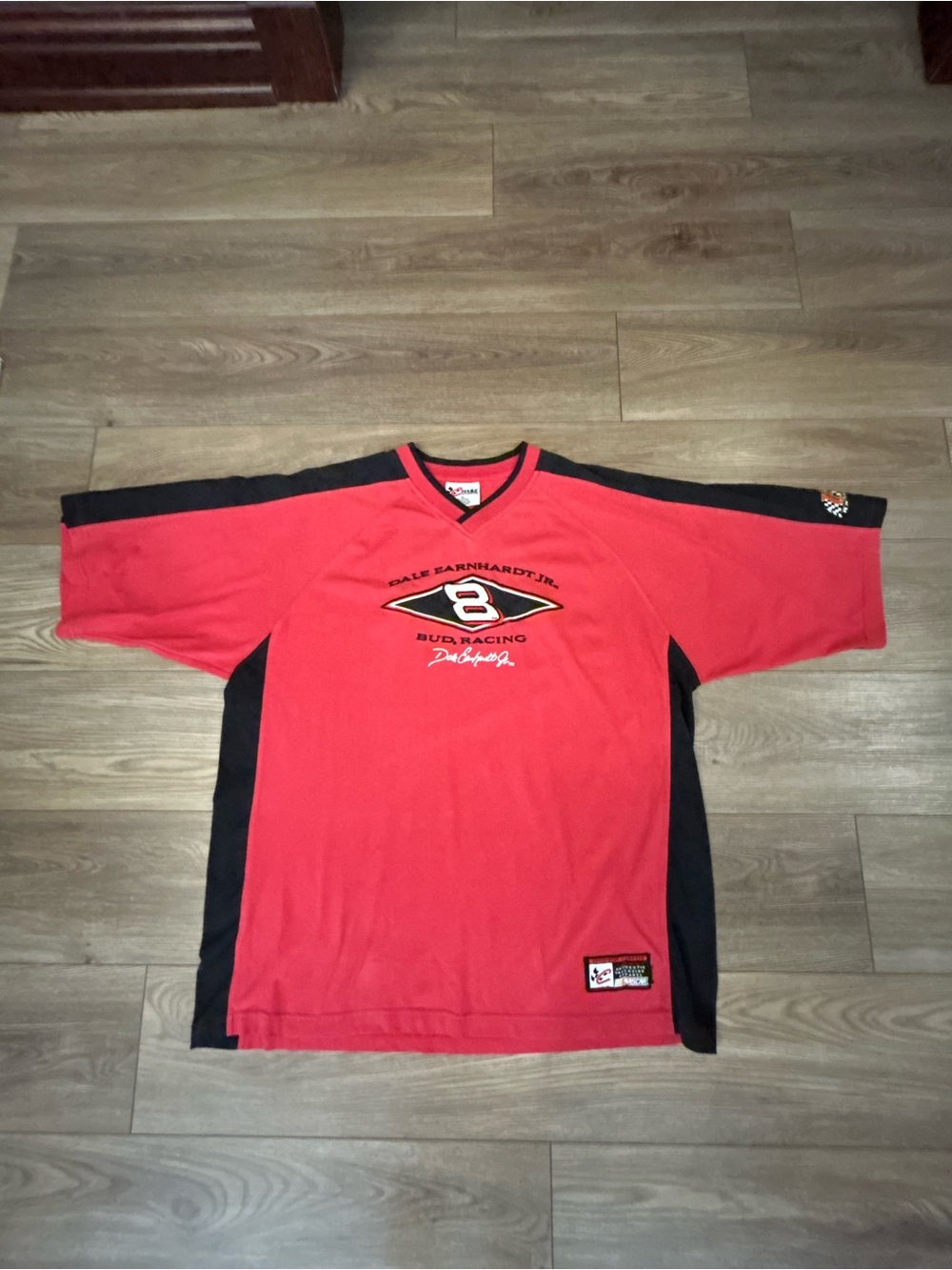 Dale Earnhardt Jr #8 Bud Racing NASCAR Shirt XL Red Chase Authentics Y2K